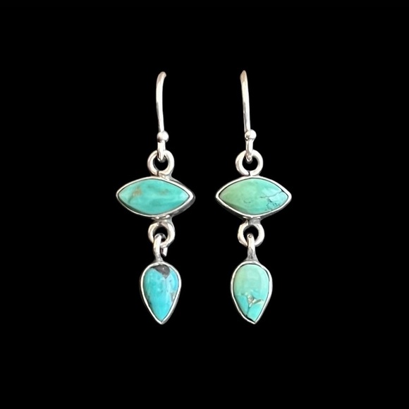 Sundance Jewelry - Sundance sterling silver turquoise dangle earrings